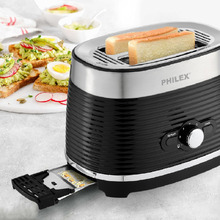 Lydmila Stainless Steel 2 Slice Toaster